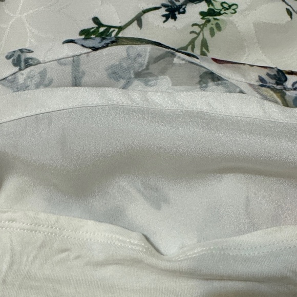 Ted Baker London Floral Bird Print Top - White and Multicolor - Picture 5 of 5